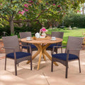 HARBOREST Outdoor Chair Cushions Set of 4, Water Resistant Patio Chair Cushions with Ties, Outdoor Seat Cushions for Patio Furniture, 17"x16"x2", Navy