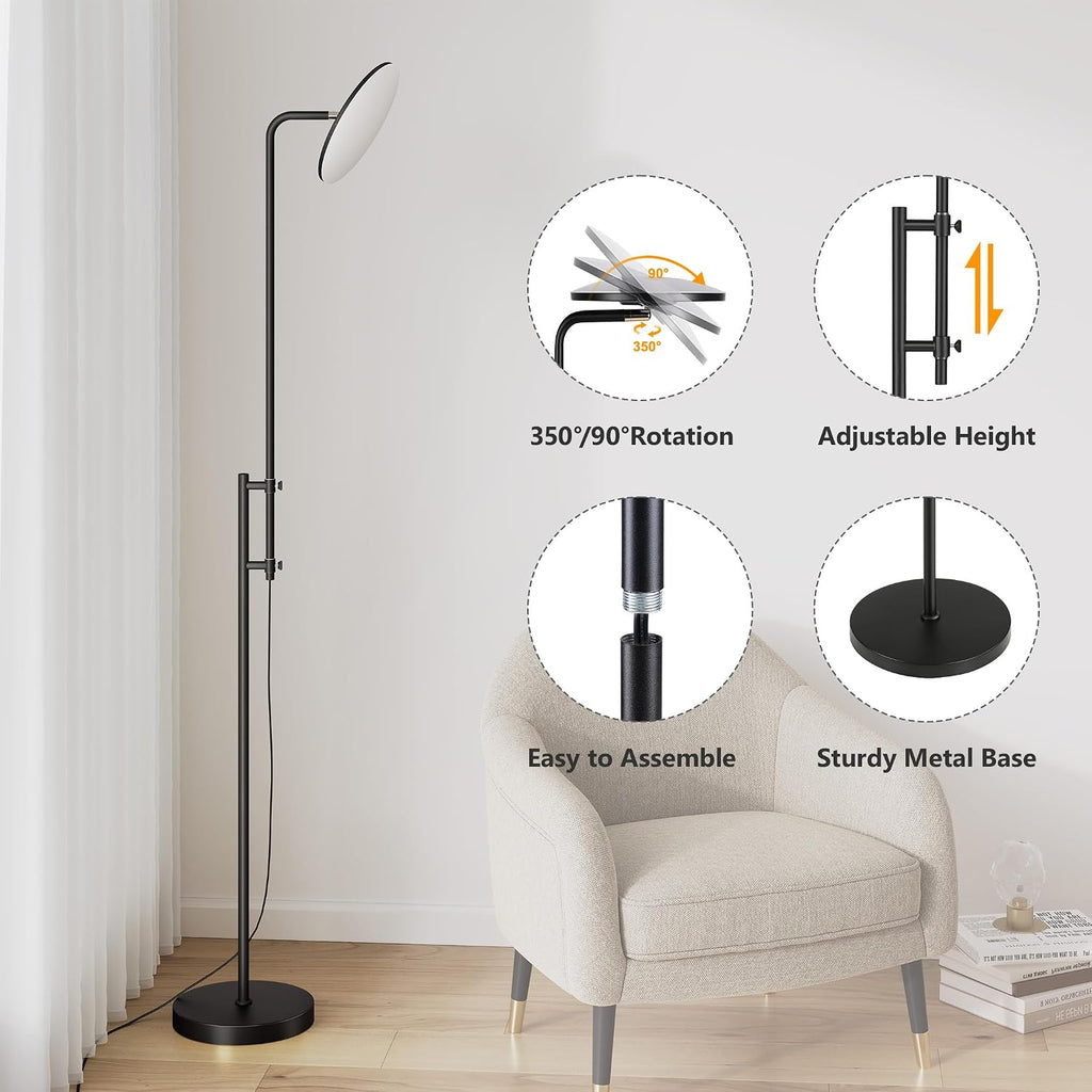 SUNMORY 32W/3000LM Bright Floor Lamp, Tall Standing Lamps for Living Room