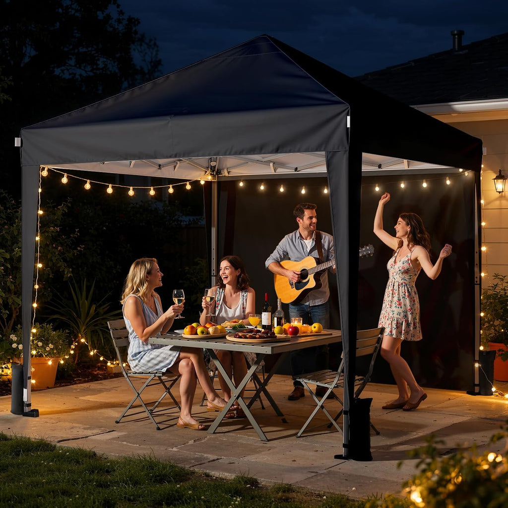 driftalia 10x10 pop up canopy tent with 4, package contents