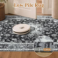 YOH 8x10 Ft Vintage Washable Area Rug for Large Living Room (Black White)
