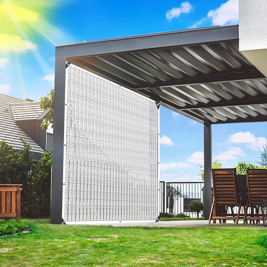 Shade Cloth - 80% Garden Shade Cloth, Mesh Tarp - for Greenhouse Plants Patio, Sun Protection - for Cars Pergola Chicken Coop Dogs Outdoor, Covers with Grommets, 10 x 12 FT
