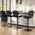Waleaf Swivel Bar Stools Set of 4, Adjustable Counter Height with Backrest