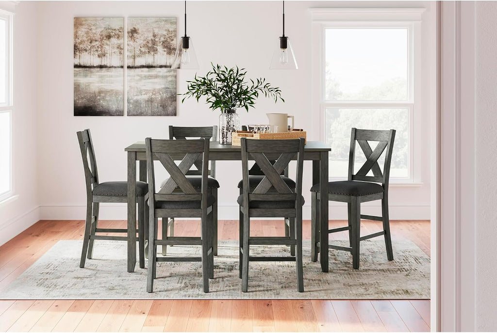 Signature Design by Ashley Caitbrook Counter Height Dining Table Set for 6