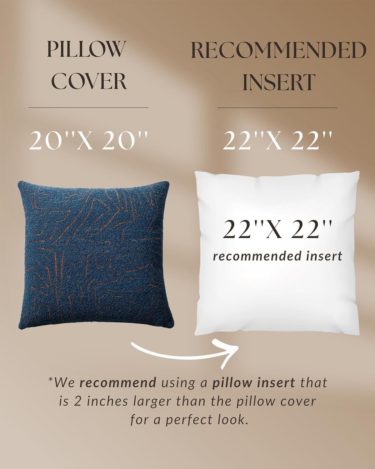Throw Pillow Covers, Pack of 1 Woven Jacquard Cushion Covers for Sofas, Couches, Bed, Boho Home Decor, Cozy Soft and Comfortable Pillow Cases, Amorf, Blue 20x20 Inch