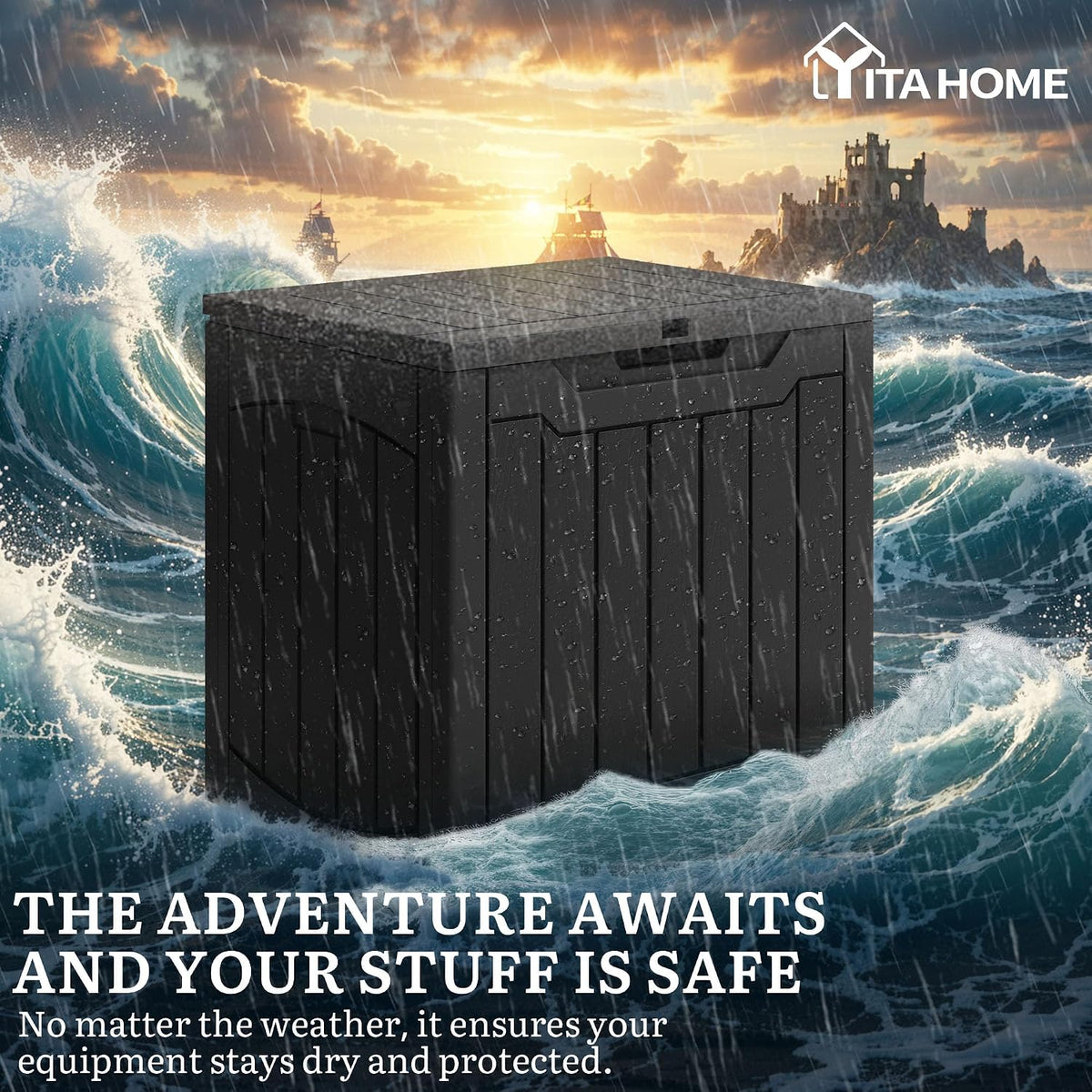 YITAHOME 31 Gallon Deck Boxes Set of 2