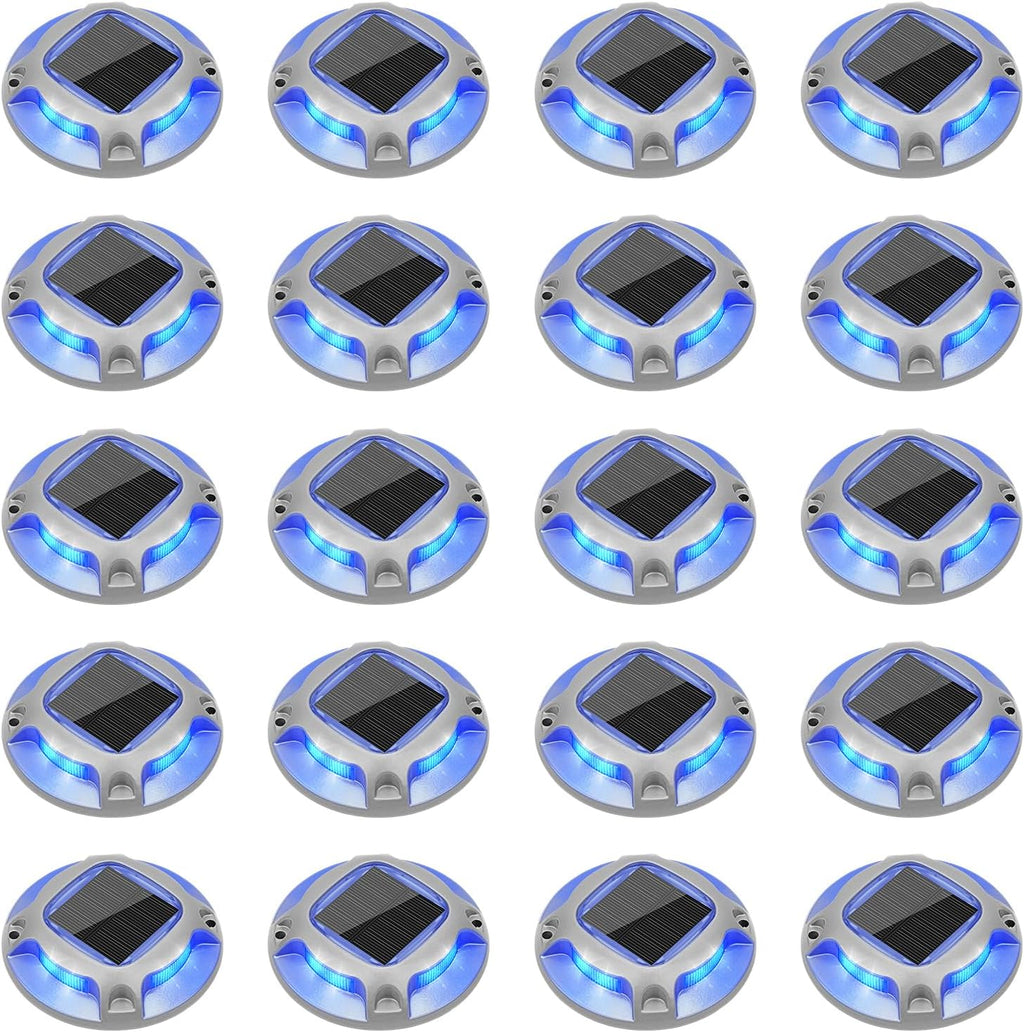 VOLISUN Solar Driveway Marker Lights Dock Marine Led Deck Outdoor 20 Pack