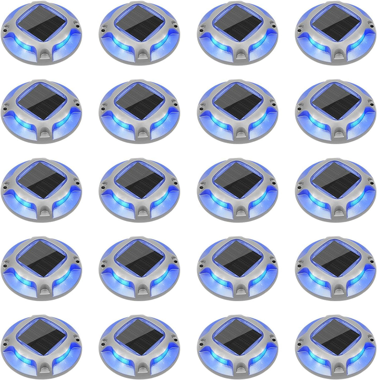 VOLISUN Solar Driveway Marker Lights Dock Marine Led Deck Outdoor 20 Pack