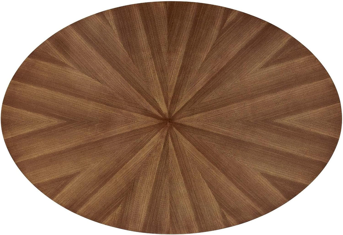 Modway Crossroads 63" Oval Wood Dining Table, Walnut