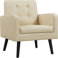 Yaheetech Mid Century Accent Chair Living Room Chair Retro Beige