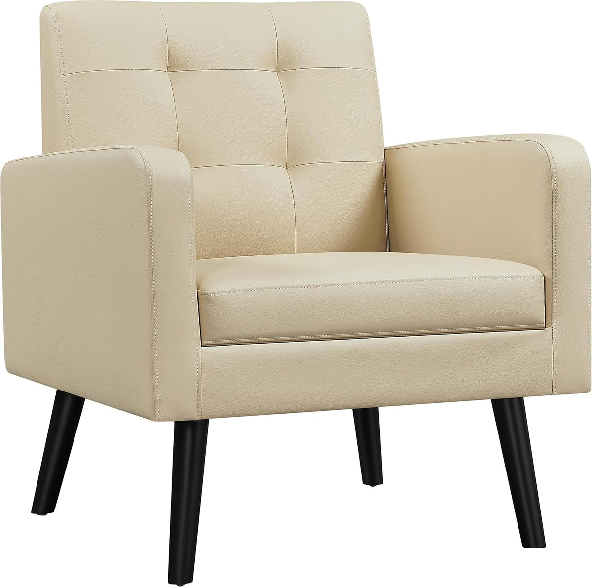 Yaheetech Mid Century Accent Chair Living Room Chair Retro Beige