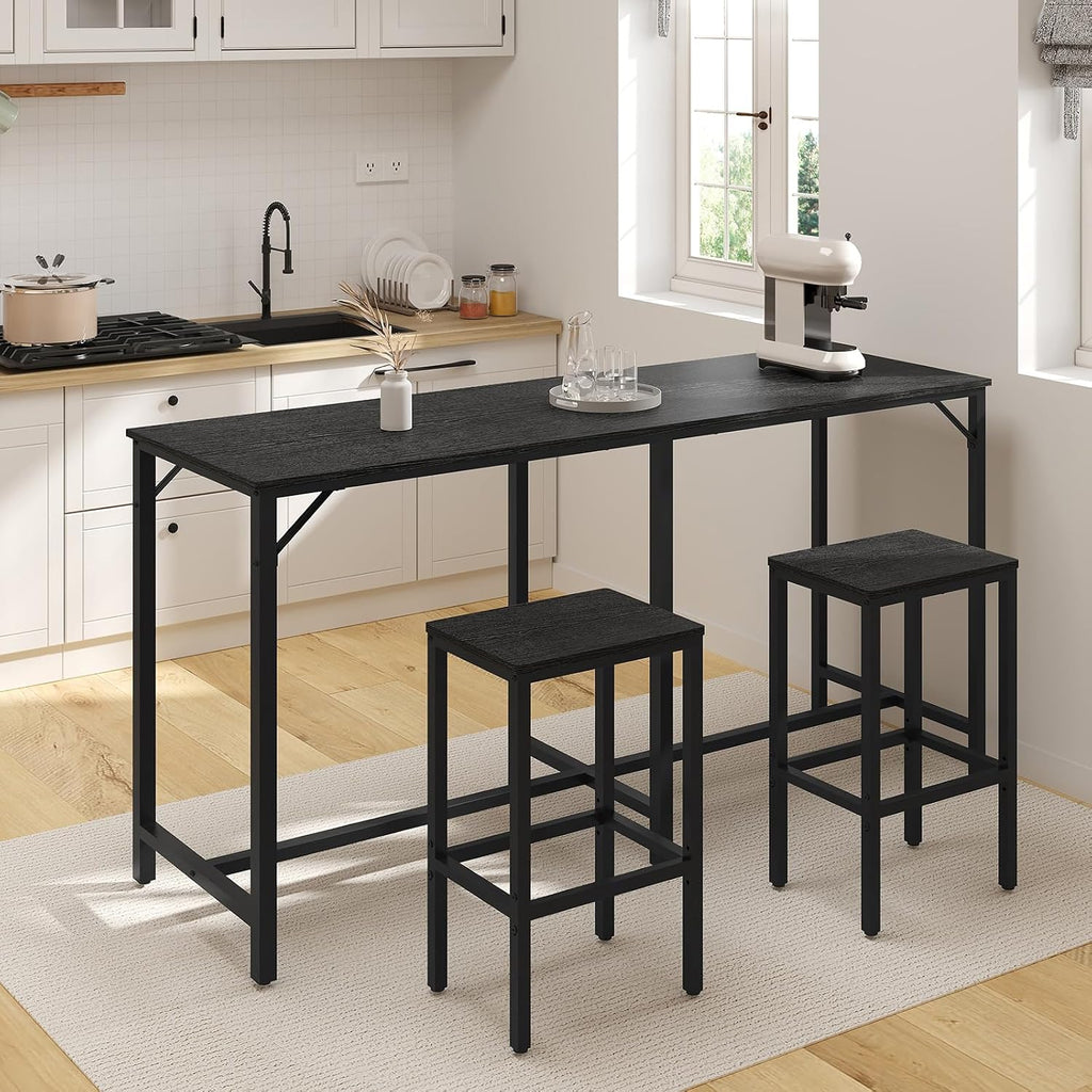 yatiney 70.9" bar table and chairs set, dining, package contents