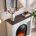 45" Birdcage-Style Electric Fireplace with Mantel, Tall Fireplace TV Stand