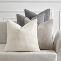 MIULEE Neutral Decorative Pillow Covers 20x20 Inch Set of 4 Modern Grey
