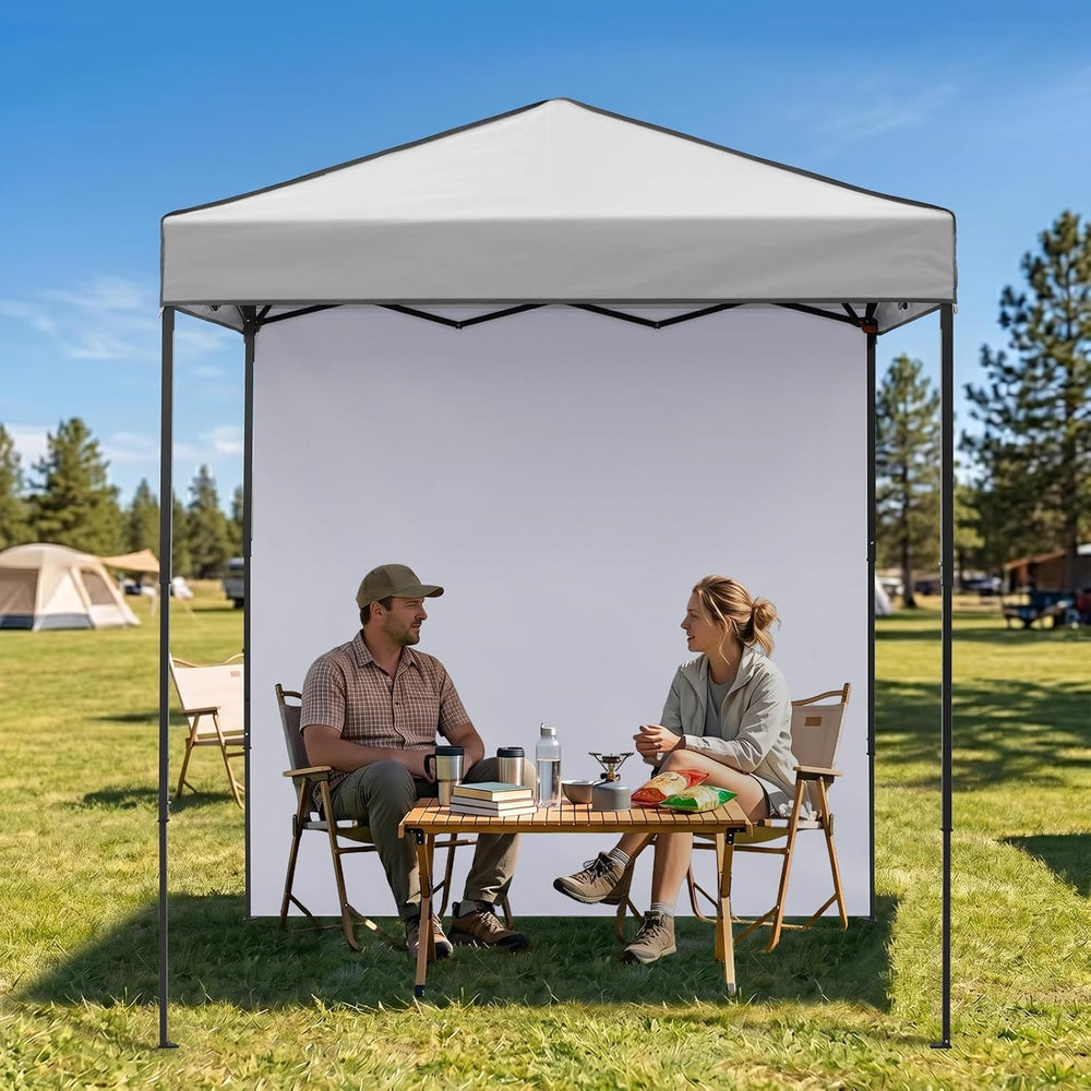 EAGLE PEAK 6x4 Instant Pop Up Canopy Tent with 1 Sidewall, Gray