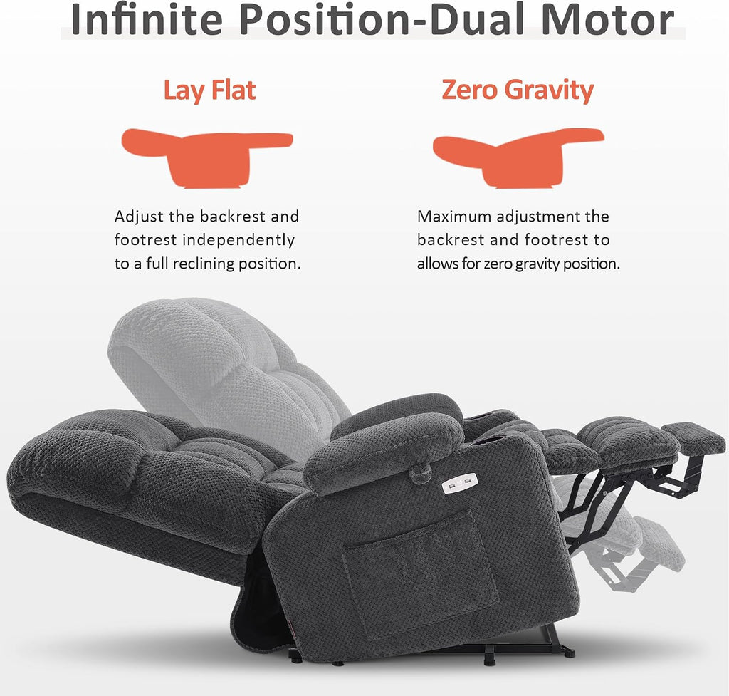 MCombo Oversized Dual Motor Power Lift Recliner Chair for Elderly R7891