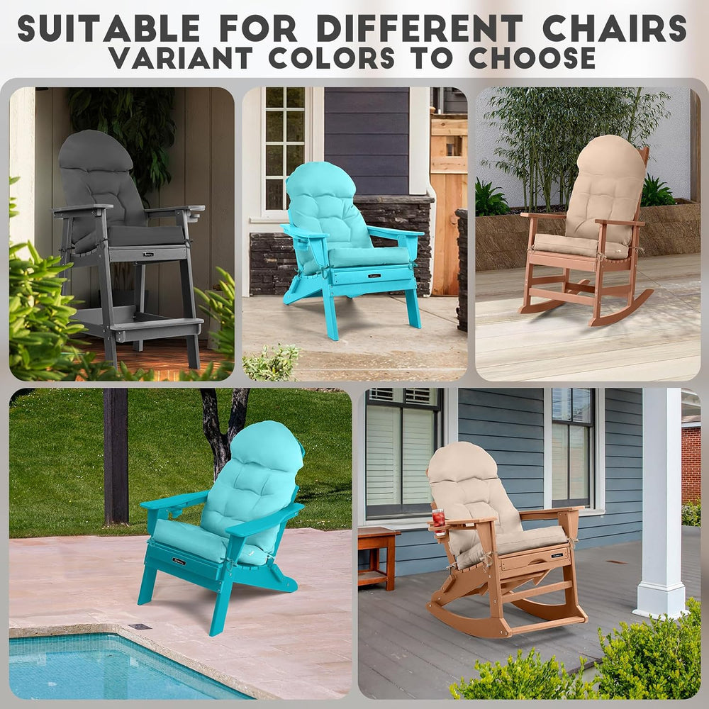 FUNBERRY Adirondack Chair Cushion, Cushions for Rocker with Ties