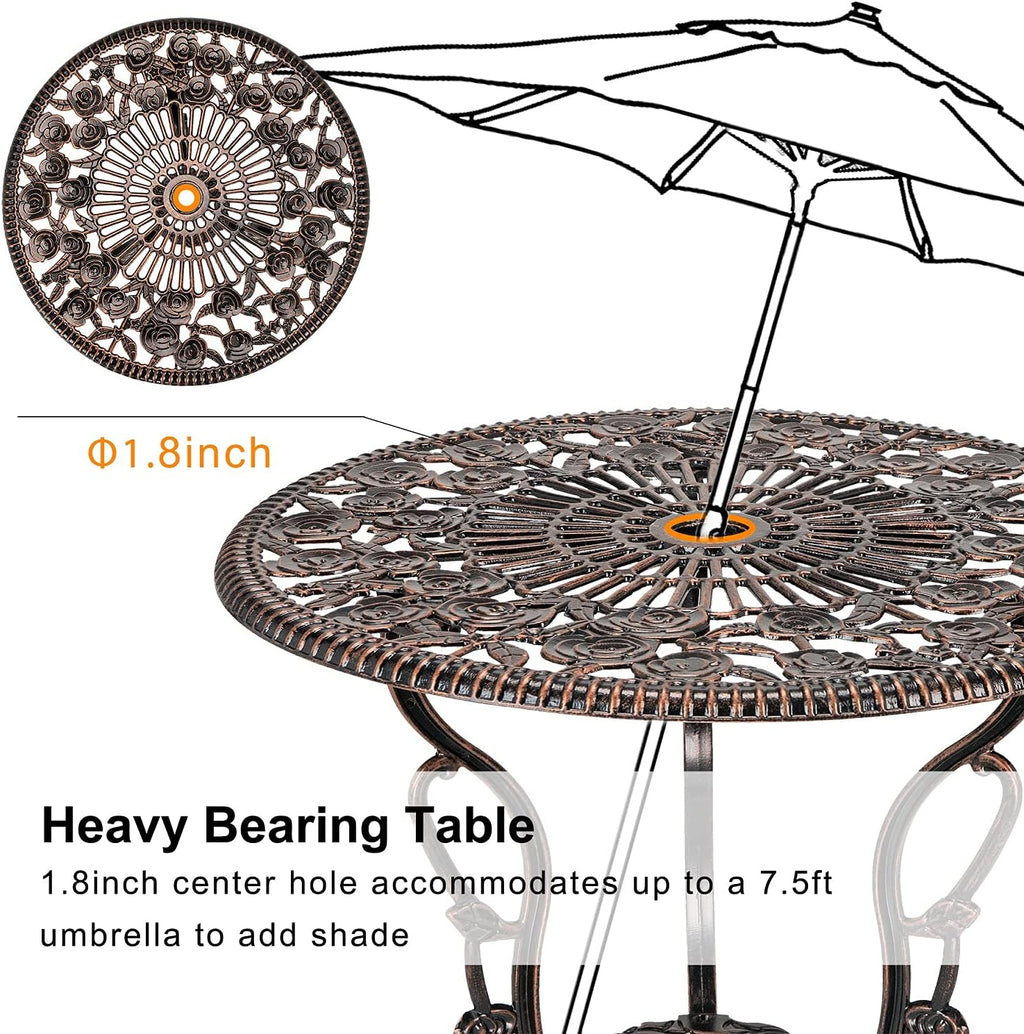 homefun bistro table and chairs set of 2 shown in use