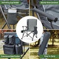TIMBER RIDGE Oversized Folding Camping Chair High Back Heavy Duty for Adults Support up to 500lbs with Cup Holder, Side Pocket Cooler Bag