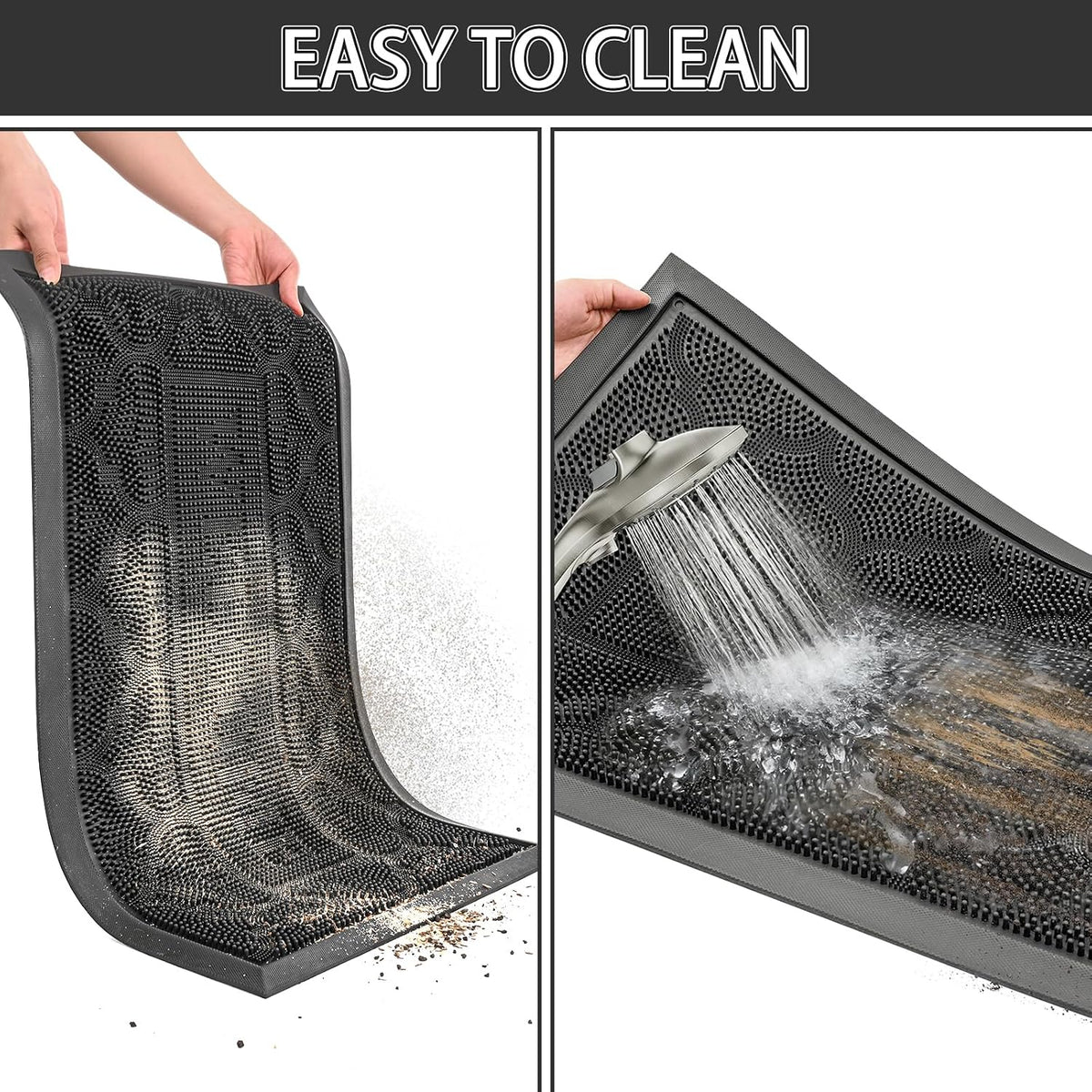 FRAMICS Front Door Mat Outside Entrance, Rubber Door Mats Welcome 24"x36"