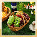 Sintuff 6 Pcs Wicker Picnic Baskets with Handles, Willow Woven,Natural