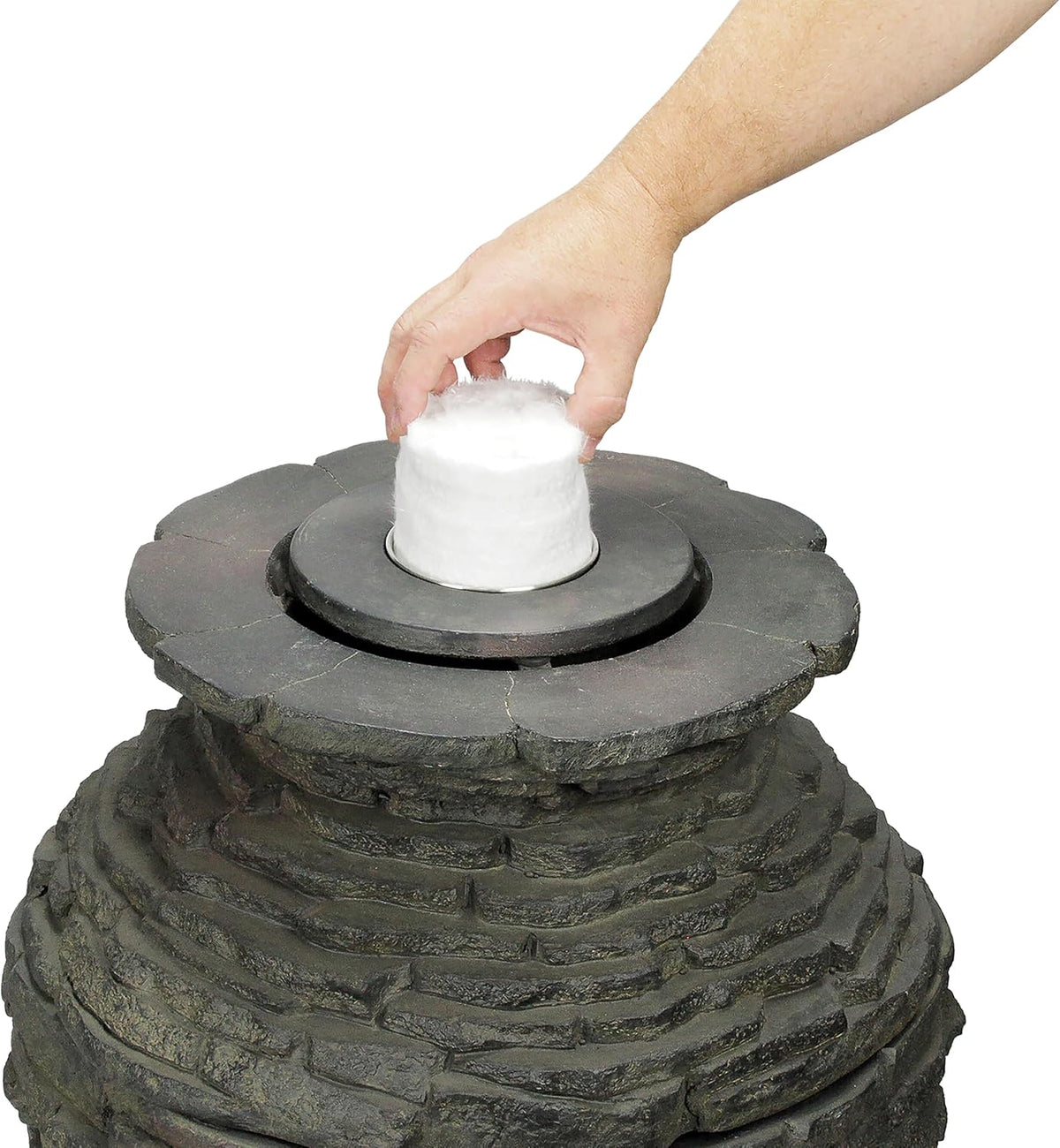 Aquascape 78221 Fire Fountain Stacked Slate Urn Add-On Kit
