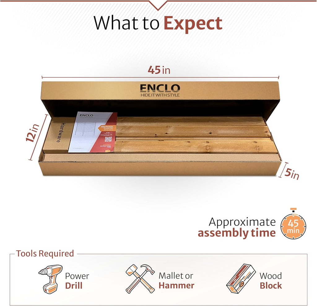 Enclo Charleston Privacy Screen, Cedar Wood, DIY No Dig Screen Kit