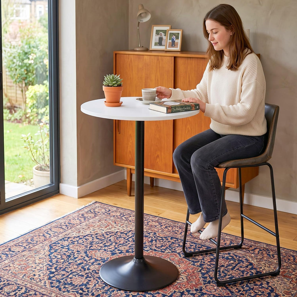nchanmar bar table 40" height round pub table shown in use