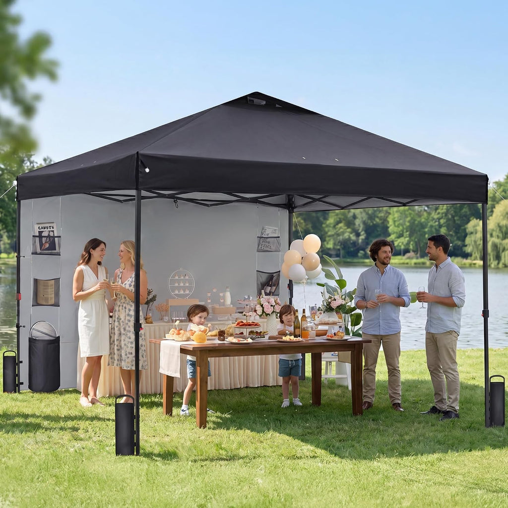 gafete pop up canopy tent outdoor sidewall one shown in use