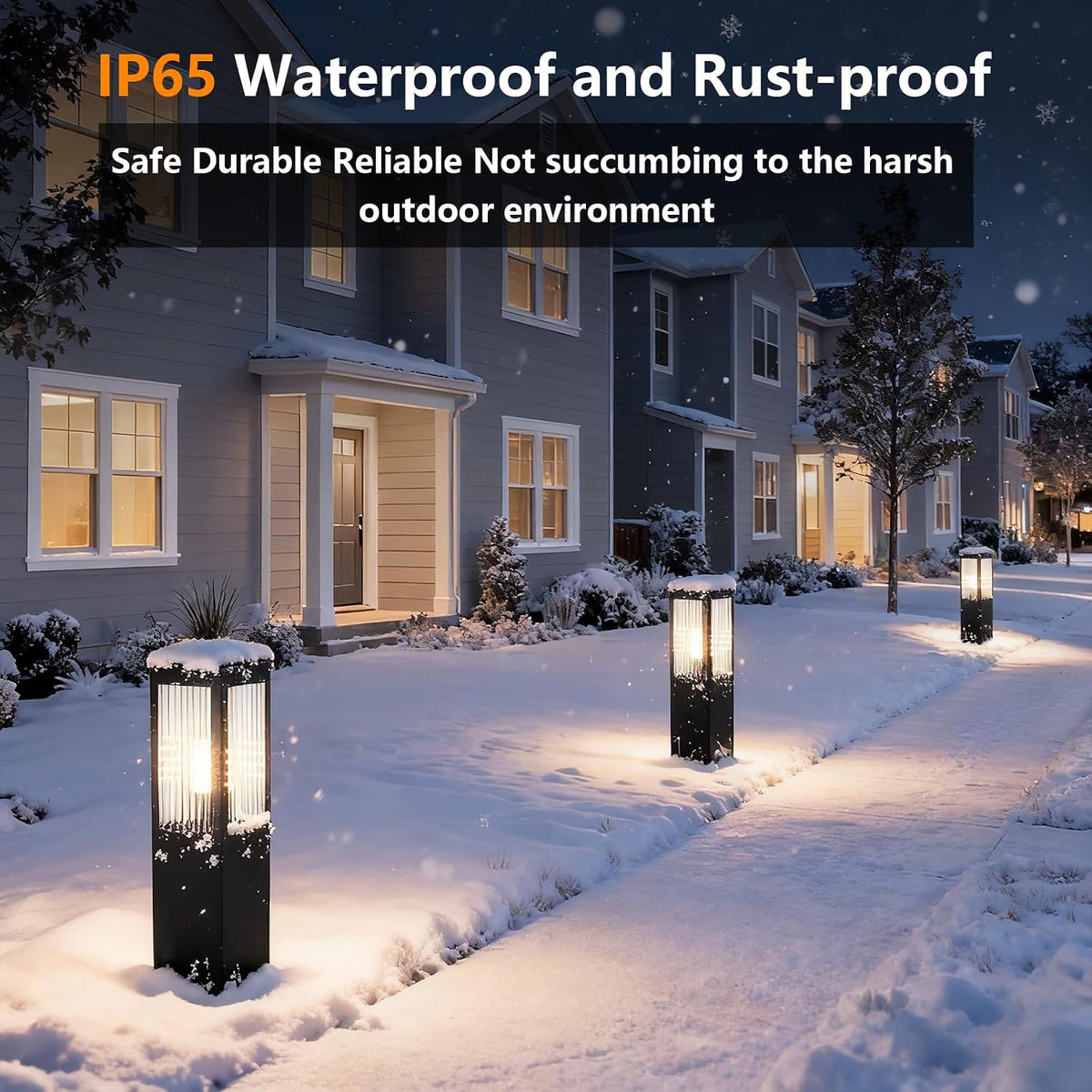 E26 Landscape Path Light,15.75 Inches Modern Outdoor 3000K Bollard Lighting
