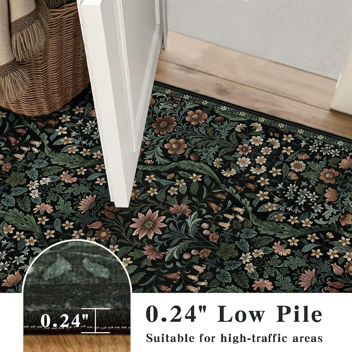 8x10 Large Area Rug Floral Botanical Boho Carpet for Living Room