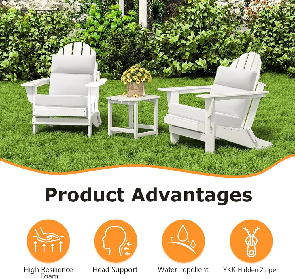 unimatta outdoor high back chair cushion seat pads shown in use