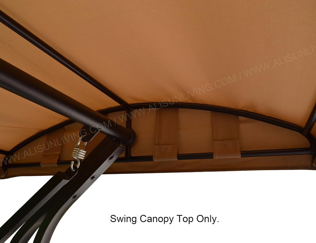 alisun replacement canopy top for gt porch swing, side view