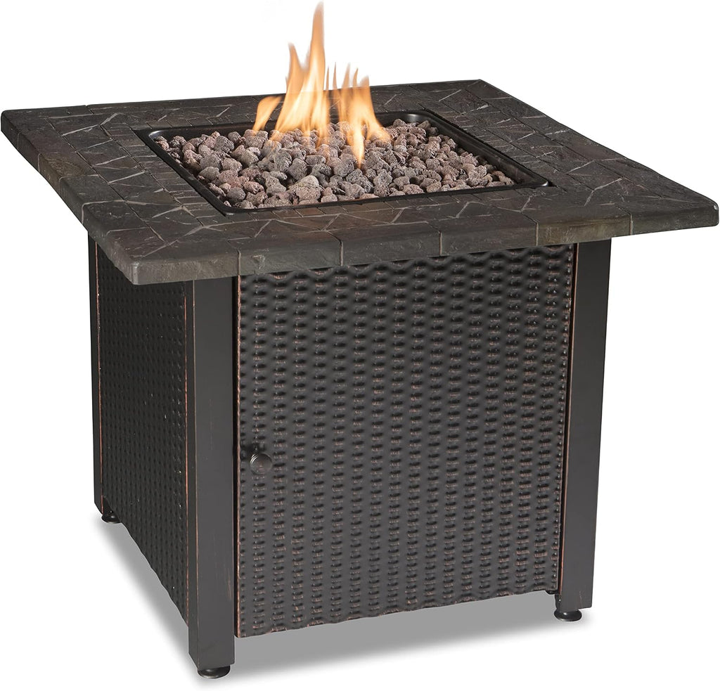 Endless Summer 30" Gas Outdoor Fire Pit Table with Resin Mantel