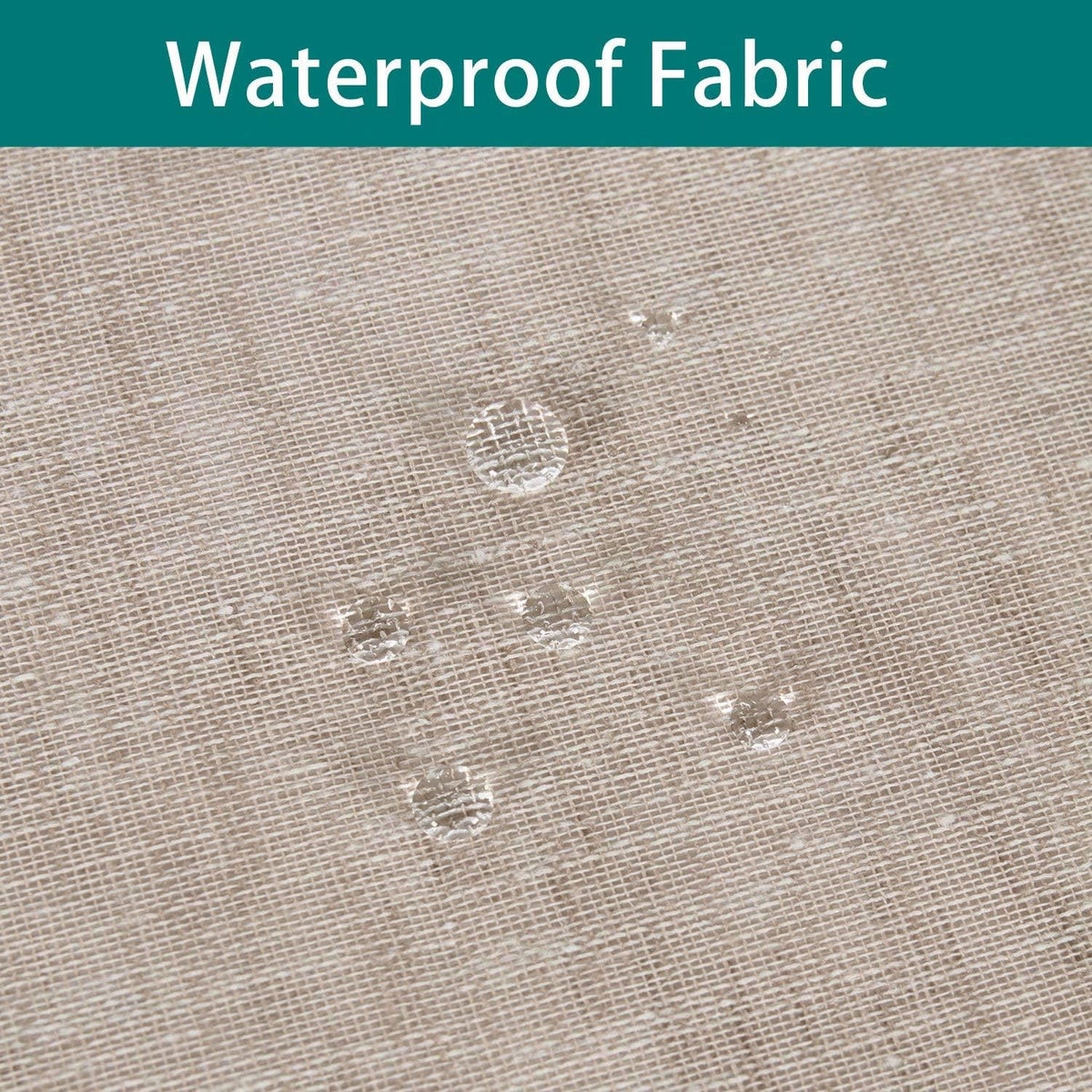LORDTEX Burlap Linen Look Outdoor Curtain for Patio 2 Panels