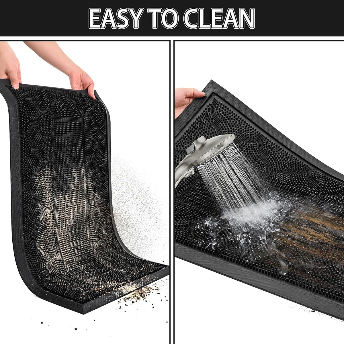 FRAMICS Front Door Mat Outside Entrance, Rubber Door Mats Welcome 24"x36"