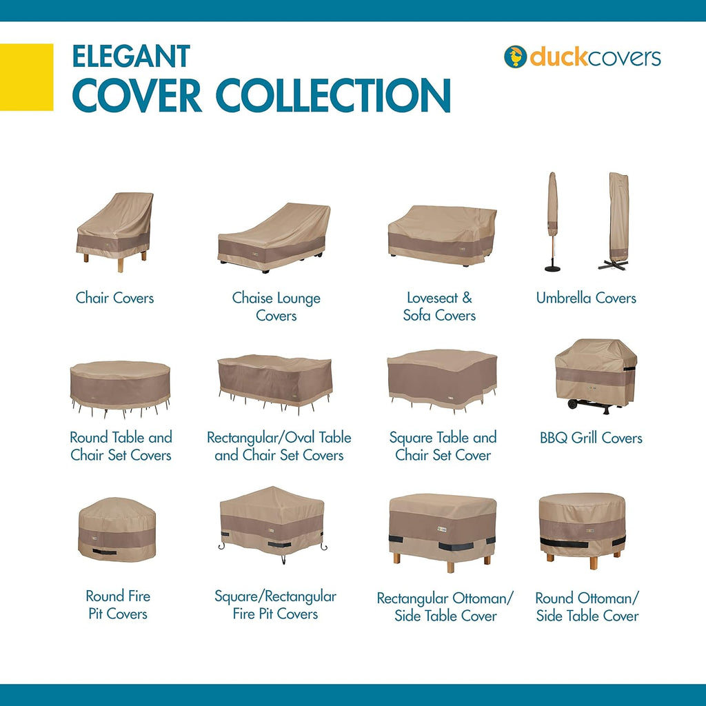 DUCKCOVERS Elegant Waterproof 79 Inch Patio Sofa Cover, Patio Furniture Covers