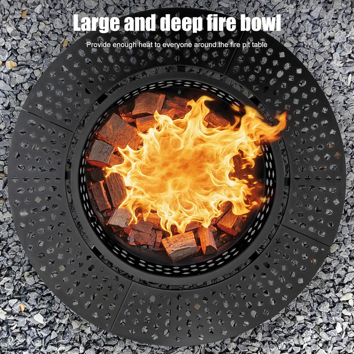 OutVue 47 Inch Fire Pit with 2 Grills