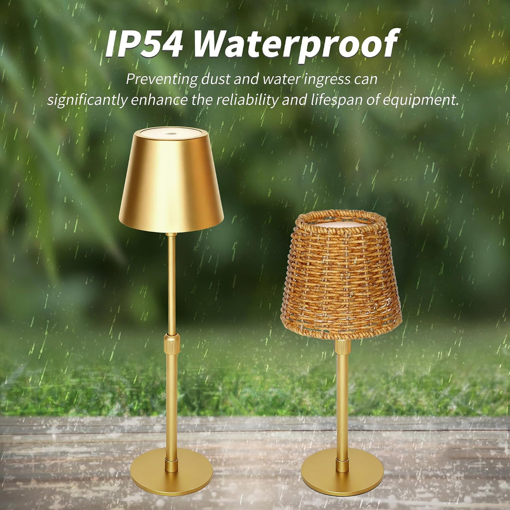 mr.white outdoor waterproof rechargeable cordless table lamp with, close-up detail