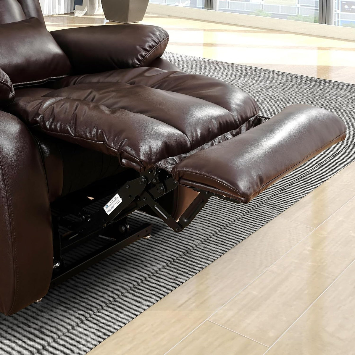 EDILLY X Large Genuine Leather Power Lift Recliner Chairs for Elderly