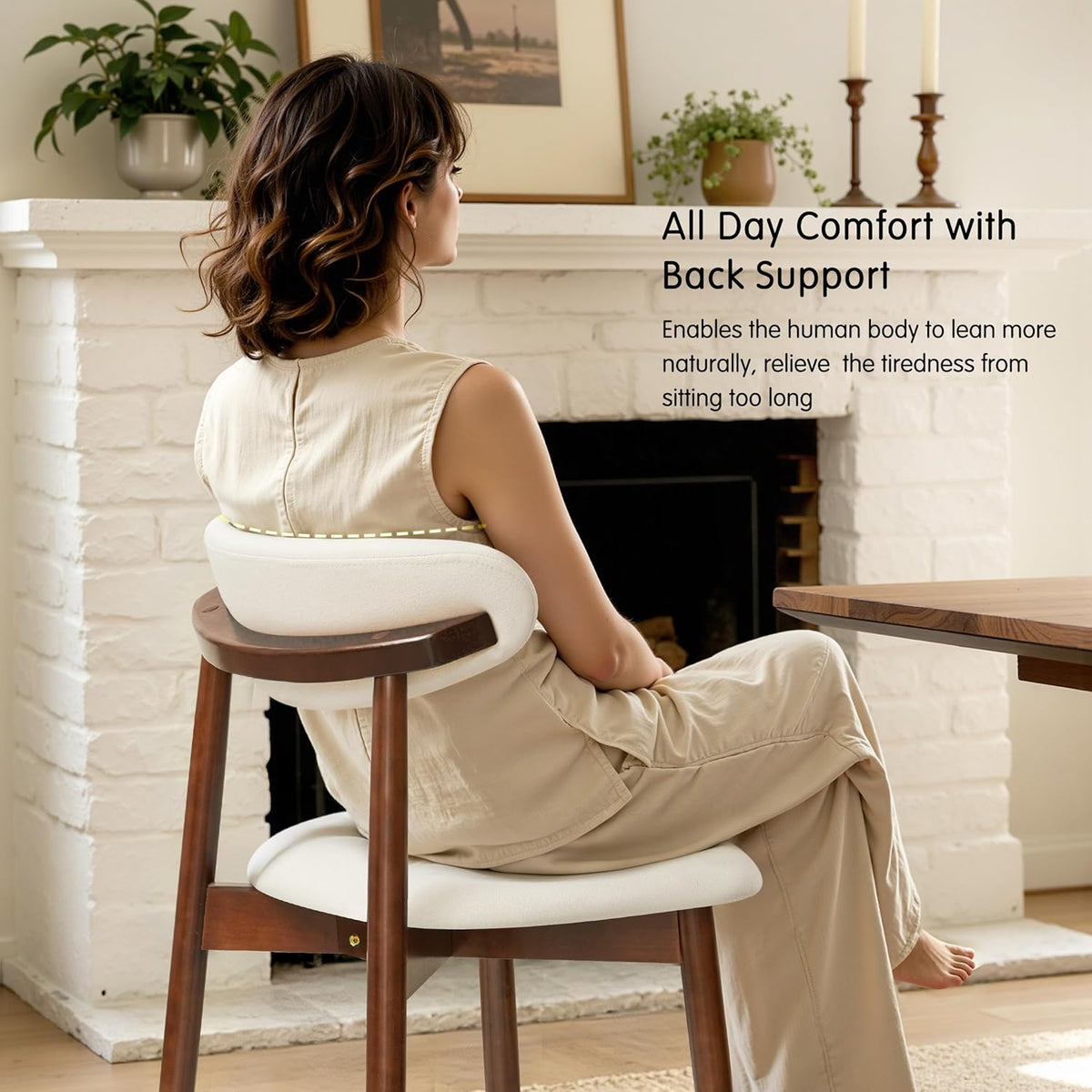 CHUN YI Dining Chairs Set of 8, Upholstered Wooden Dining Room Chairs