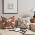 Croker Horse 22x22'' Inches Throw Pillow Cushion Cover - Leopard Cheetah Pattern Chenille Jacquard Embroidery Luxury Modern Fashion Style Couch Sofa Pillow Cover for Living Room Bedroom
