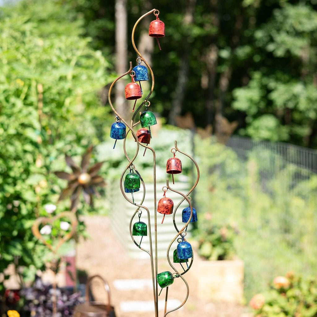 Happy Gardens Bell Spiral Garden Stake Multicolor
