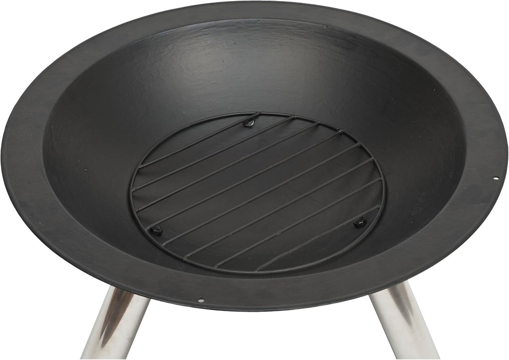 cast iron fire pit fbcisteel shown in use
