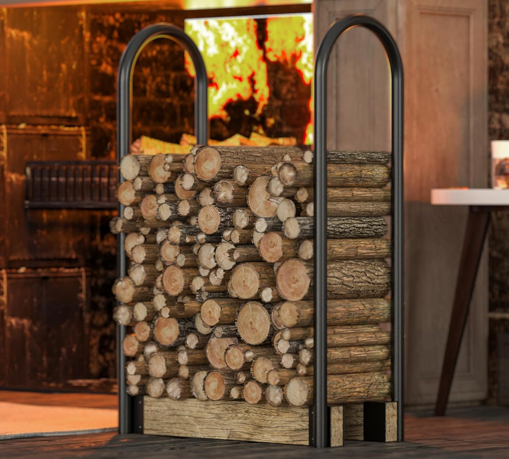 Fire Beauty Adjustable Firewood Rack, Indoor Outdoor Log Holder(Adjustable)