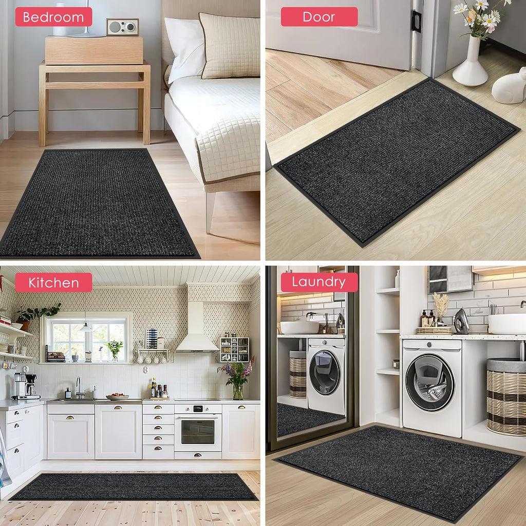 Kuyal Front Door Mat, 3'x5' Indoor Outdoor Entrance Mat