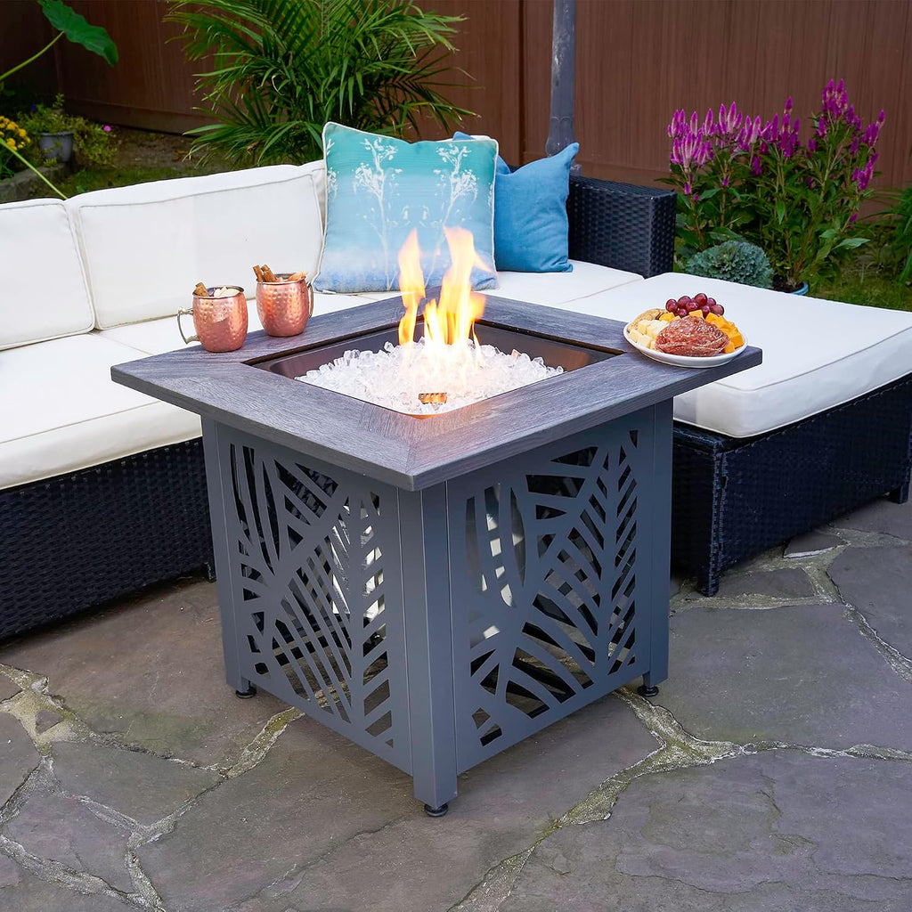Endless Summer Lindsey 30 in LP Gas Fire Pit Table, Steel Base, GAD15318ES