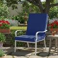 Summsun High Back Patio Chair Cushions 20 x 20 Inch, Navy
