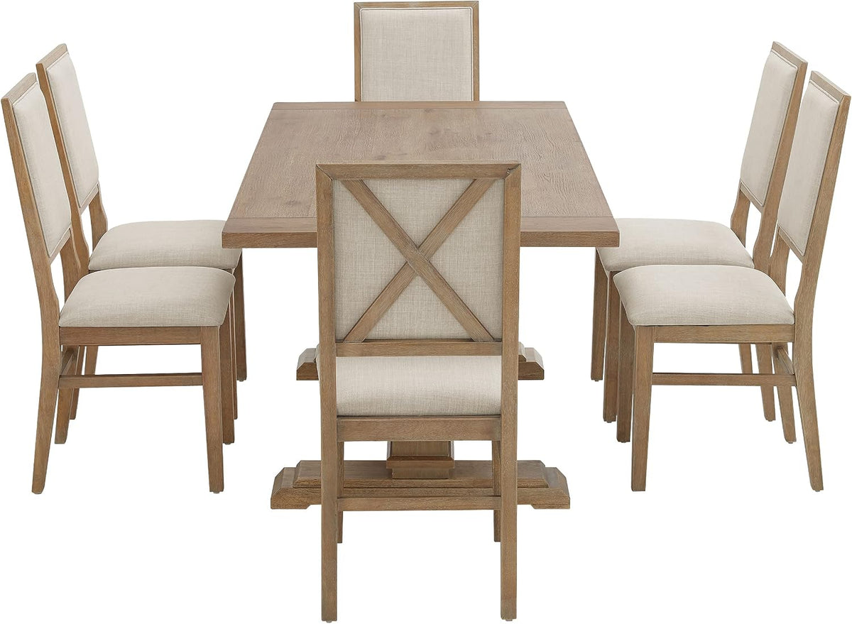 Crosley Furniture Joanna 7-Piece Dining Set, Upholstered Chairs