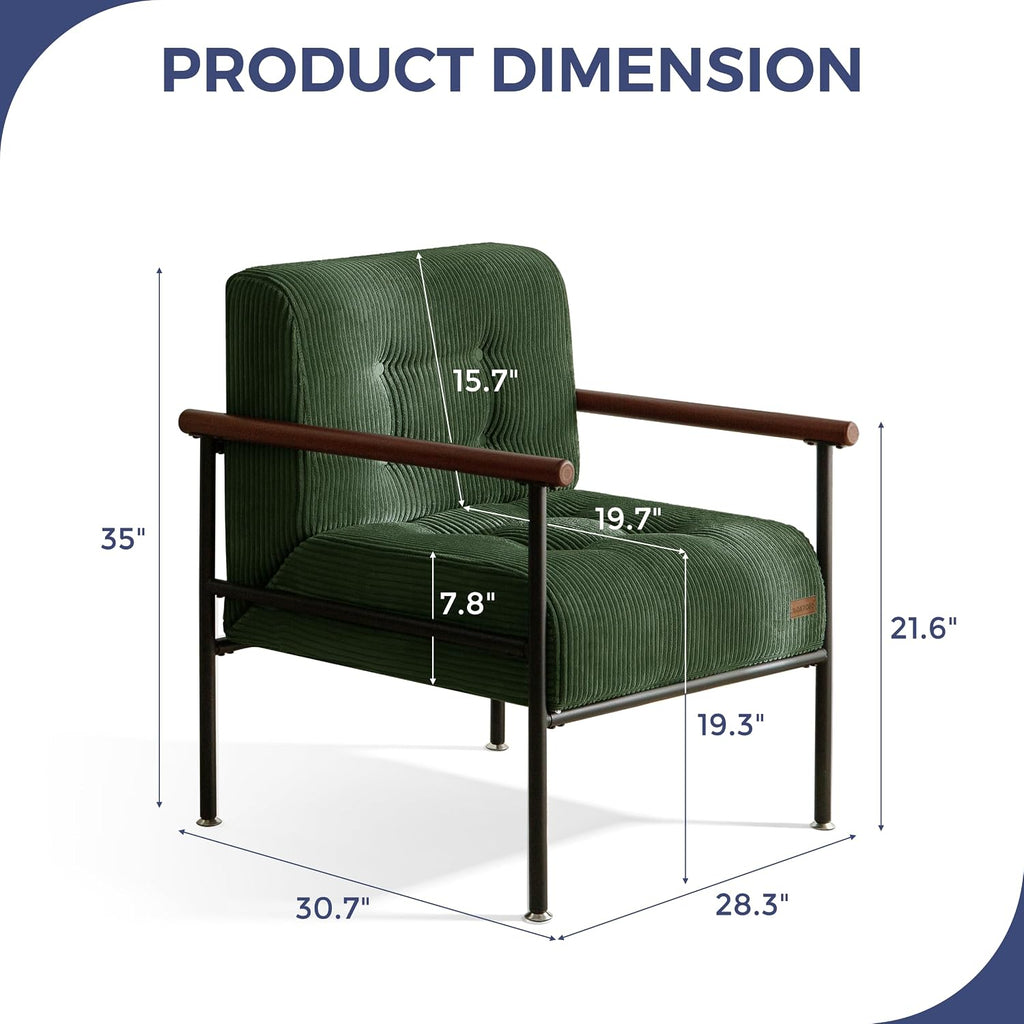 MAXYOYO Living Room Accent Chair, Modern Chair with Metal Frame