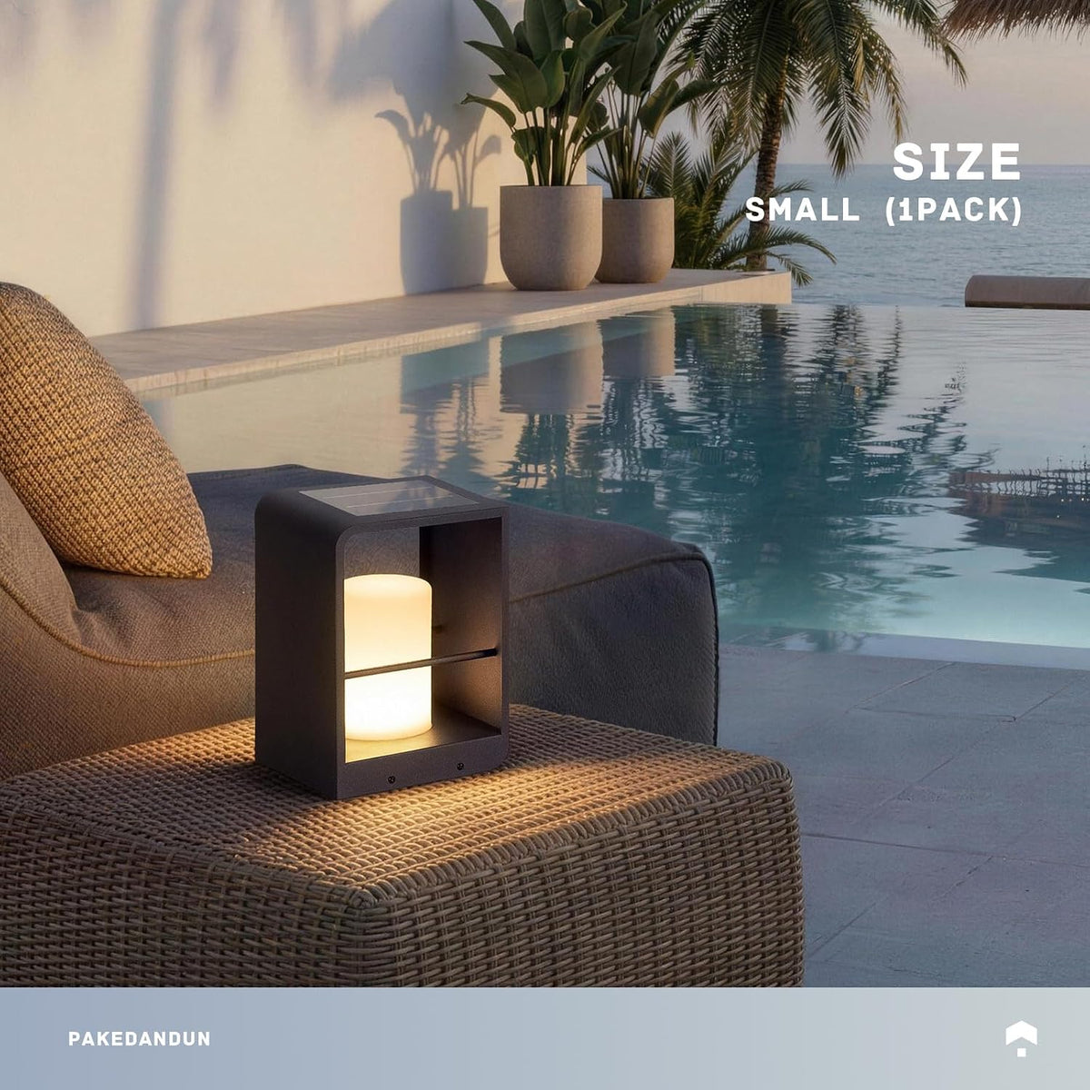 Solar Outdoor Table Lamp LED, IP65 Waterproof Tabletop Lamps